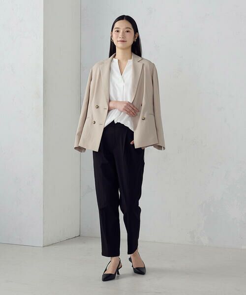 COMME CA ISM / コムサイズム その他パンツ | 【美しいベーシックパンツ】ストレッチツイル テーパードパンツ | 詳細8