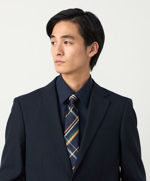 COMME CA ISM / コムサイズム ネクタイ | チェック柄 ネクタイ（ネイビー）