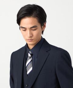 COMME CA ISM / コムサイズム ネクタイ | ヘリンボーンレジメン柄 ネクタイ