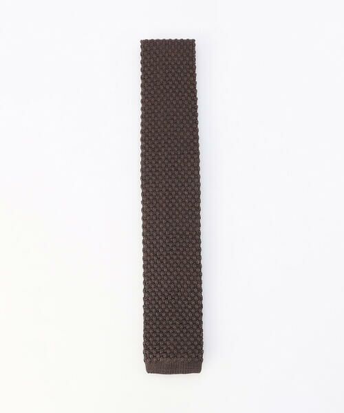 COMME CA ISM / コムサイズム ネクタイ | パフコーン編み ニットタイ（ブラウン）