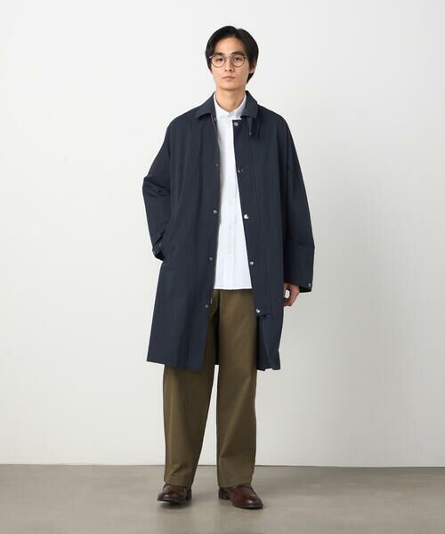 COMME CA ISM / コムサイズム ステンカラーコート | 綿ナイロンストレッチ ステンカラーコート | 詳細1