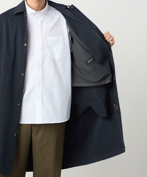 COMME CA ISM / コムサイズム ステンカラーコート | 綿ナイロンストレッチ ステンカラーコート | 詳細18