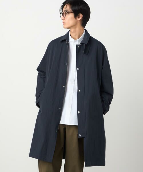 COMME CA ISM / コムサイズム ステンカラーコート | 綿ナイロンストレッチ ステンカラーコート | 詳細3
