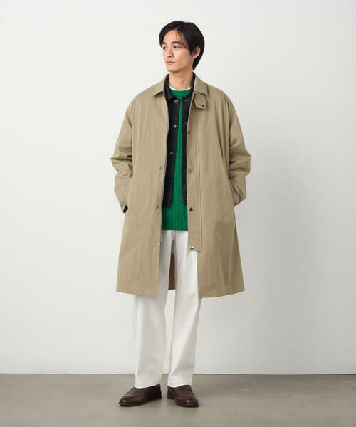 COMME CA ISM / コムサイズム ステンカラーコート | 綿ナイロンストレッチ ステンカラーコート | 詳細23