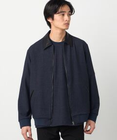 COMME CA ISM / コムサイズム ブルゾン | デニムライクストレッチ ジップアップブルゾン