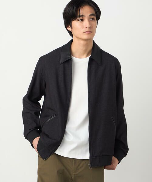 COMME CA ISM / コムサイズム ブルゾン | デニムライクストレッチ ジップアップブルゾン | 詳細5