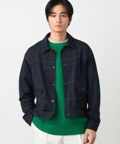 COMME CA ISM / コムサイズム ブルゾン | ガムストレッチ デニムライクジャージー Gジャンタイプブルゾン
