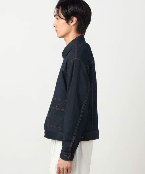 COMME CA ISM / コムサイズム ブルゾン | ガムストレッチ デニムライクジャージー Gジャンタイプブルゾン | 詳細12