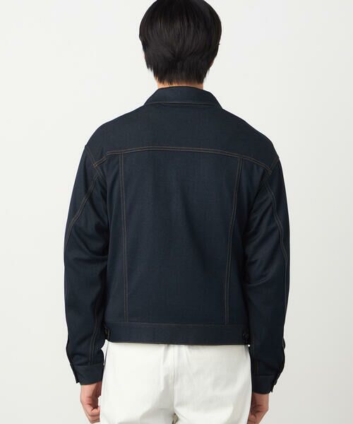 COMME CA ISM / コムサイズム ブルゾン | ガムストレッチ デニムライクジャージー Gジャンタイプブルゾン | 詳細13