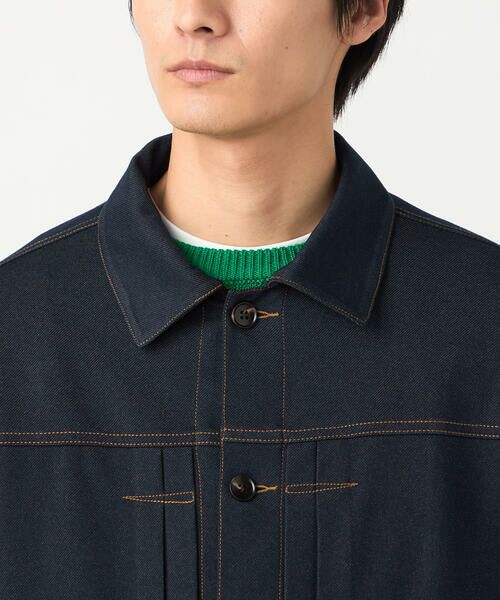 COMME CA ISM / コムサイズム ブルゾン | ガムストレッチ デニムライクジャージー Gジャンタイプブルゾン | 詳細14