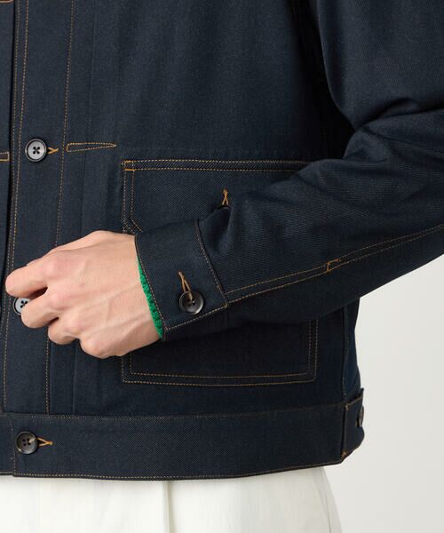 COMME CA ISM / コムサイズム ブルゾン | ガムストレッチ デニムライクジャージー Gジャンタイプブルゾン | 詳細15