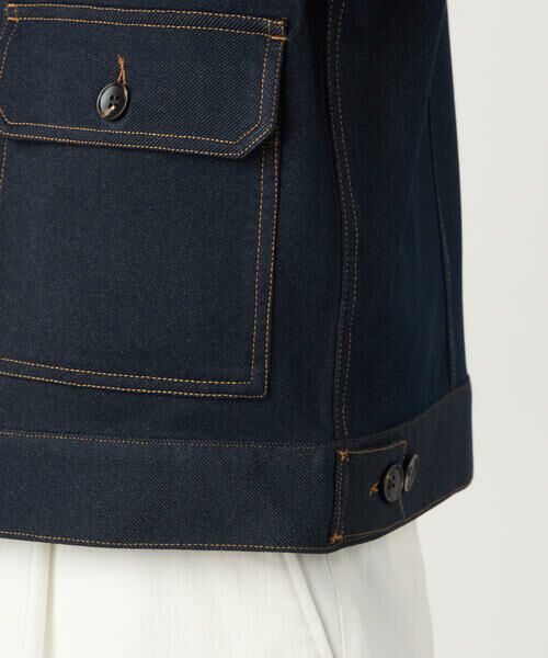 COMME CA ISM / コムサイズム ブルゾン | ガムストレッチ デニムライクジャージー Gジャンタイプブルゾン | 詳細17