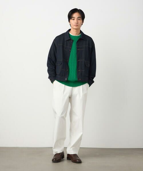 COMME CA ISM / コムサイズム ブルゾン | ガムストレッチ デニムライクジャージー Gジャンタイプブルゾン | 詳細6