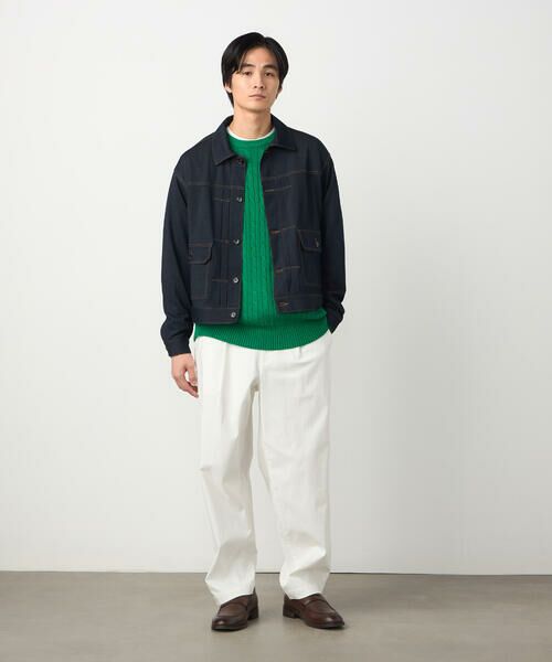 COMME CA ISM / コムサイズム ブルゾン | ガムストレッチ デニムライクジャージー Gジャンタイプブルゾン | 詳細8