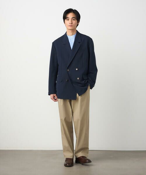 COMME CA ISM / コムサイズム その他アウター | 【セットアップ対応】ウールライクストレッチツイル ダブルブレザージャケット | 詳細1