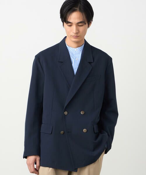 COMME CA ISM / コムサイズム その他アウター | 【セットアップ対応】ウールライクストレッチツイル ダブルブレザージャケット | 詳細3