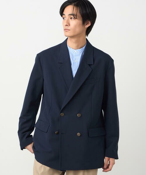 COMME CA ISM / コムサイズム その他アウター | 【セットアップ対応】ウールライクストレッチツイル ダブルブレザージャケット | 詳細5