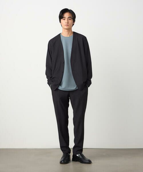 COMME CA ISM / コムサイズム セットアップ | 【セットアップ対応】デニムライクストレッチ ノーカラージャケット | 詳細1