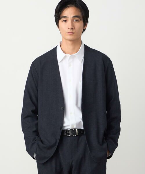 COMME CA ISM / コムサイズム セットアップ | 【セットアップ対応】デニムライクストレッチ ノーカラージャケット | 詳細9