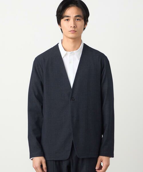 COMME CA ISM / コムサイズム セットアップ | 【セットアップ対応】デニムライクストレッチ ノーカラージャケット | 詳細10
