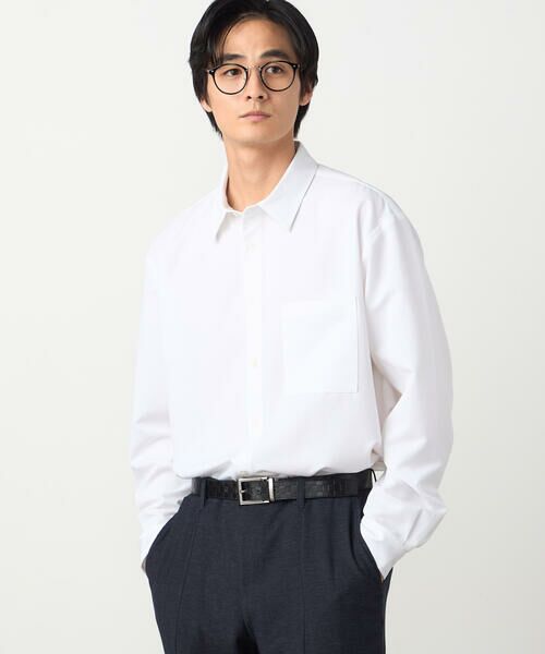 COMME CA ISM / コムサイズム シャツ・ブラウス | ウールライクストレッチツイル ショートポイントカラーシャツ | 詳細4