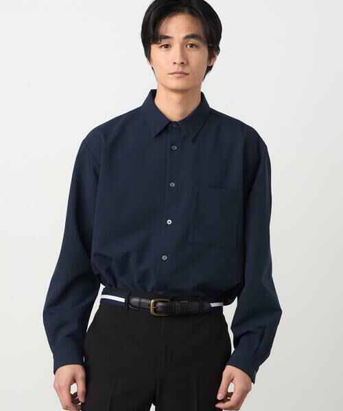 COMME CA ISM / コムサイズム シャツ・ブラウス | ウールライクストレッチツイル ショートポイントカラーシャツ | 詳細8