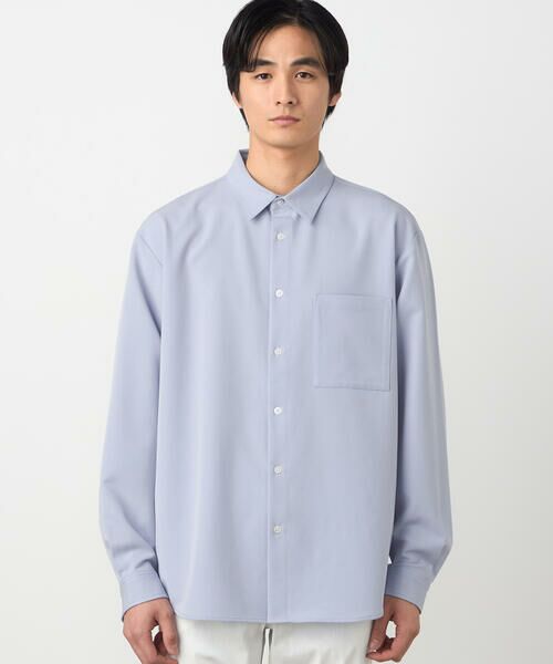 COMME CA ISM / コムサイズム シャツ・ブラウス | ウールライクストレッチツイル ショートポイントカラーシャツ | 詳細12