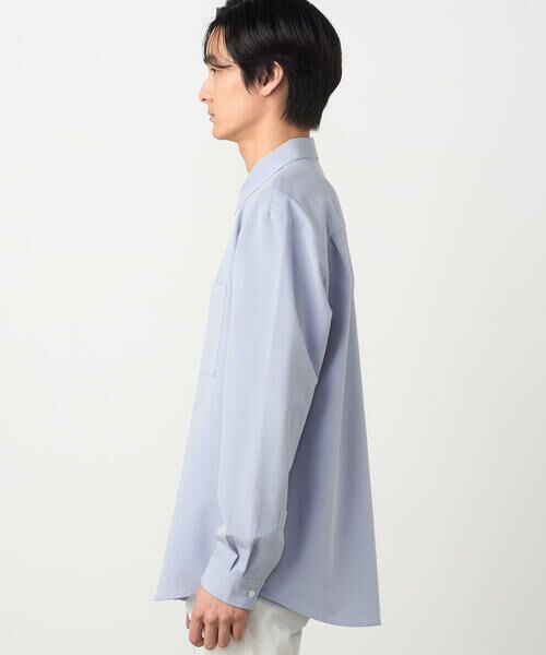 COMME CA ISM / コムサイズム シャツ・ブラウス | ウールライクストレッチツイル ショートポイントカラーシャツ | 詳細13