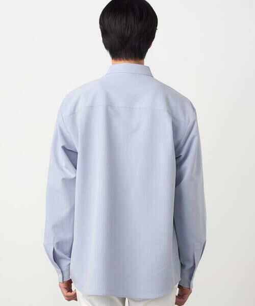 COMME CA ISM / コムサイズム シャツ・ブラウス | ウールライクストレッチツイル ショートポイントカラーシャツ | 詳細14