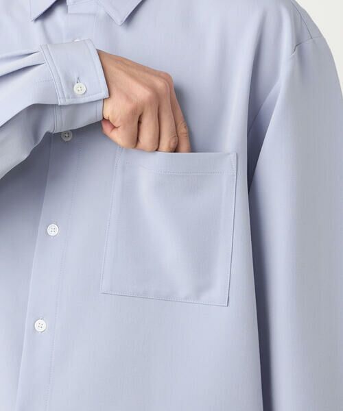 COMME CA ISM / コムサイズム シャツ・ブラウス | ウールライクストレッチツイル ショートポイントカラーシャツ | 詳細16