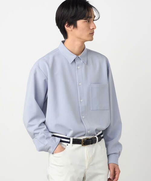 COMME CA ISM / コムサイズム シャツ・ブラウス | ウールライクストレッチツイル ショートポイントカラーシャツ | 詳細11