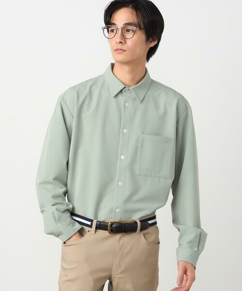 COMME CA ISM / コムサイズム シャツ・ブラウス | ウールライクストレッチツイル ショートポイントカラーシャツ | 詳細24