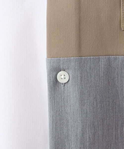 COMME CA ISM / コムサイズム シャツ・ブラウス | ウールライク ストレッチツイル ブロッキングシャツ | 詳細10
