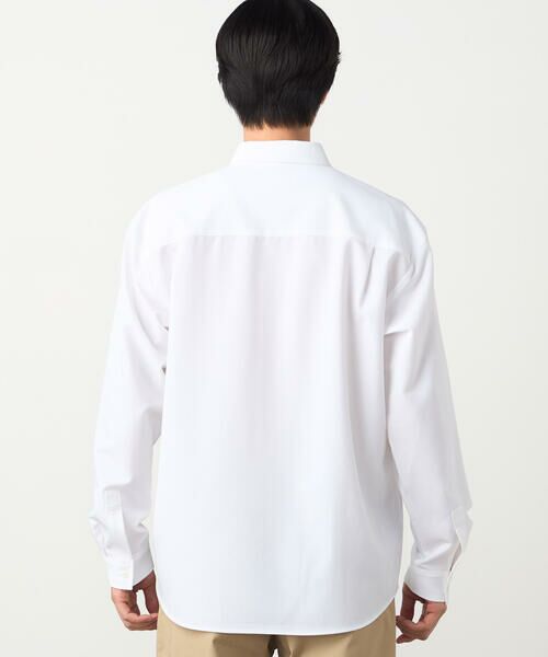 COMME CA ISM / コムサイズム シャツ・ブラウス | ウールライク ストレッチツイル ブロッキングシャツ | 詳細5