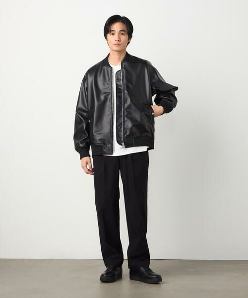 COMME CA ISM / コムサイズム その他パンツ | 【スマートベーシックパンツ】ハイテンションツイル ワイドテーパードパンツ | 詳細8