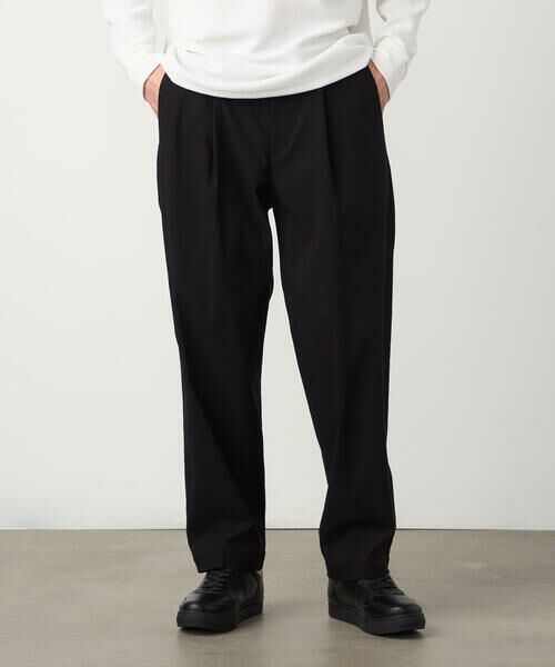 COMME CA ISM / コムサイズム その他パンツ | 【スマートベーシックパンツ】ハイテンションツイル ワイドテーパードパンツ | 詳細9