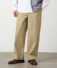 COMME CA ISM / コムサイズム その他パンツ | コットンストレッチツイル ノータックワイドテーパードパンツ