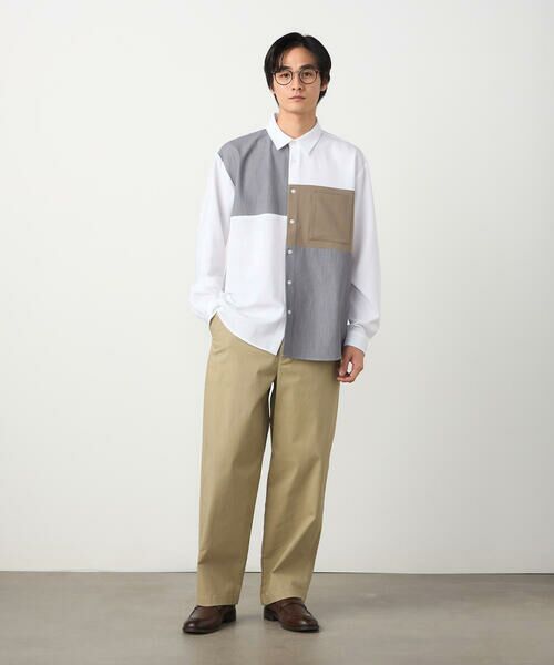 COMME CA ISM / コムサイズム その他パンツ | コットンストレッチツイル ノータックワイドテーパードパンツ | 詳細1