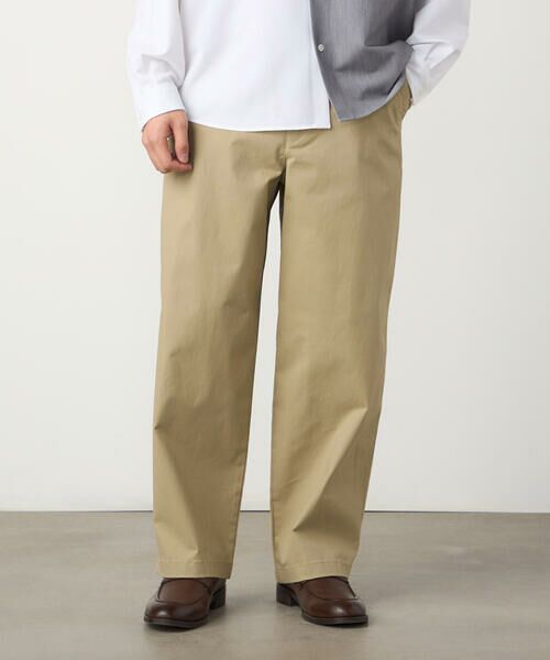 COMME CA ISM / コムサイズム その他パンツ | コットンストレッチツイル ノータックワイドテーパードパンツ | 詳細3