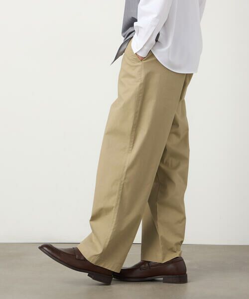 COMME CA ISM / コムサイズム その他パンツ | コットンストレッチツイル ノータックワイドテーパードパンツ | 詳細4