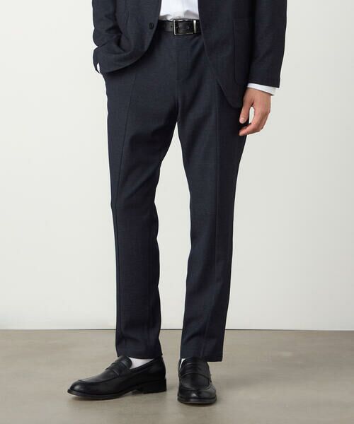 COMME CA ISM / コムサイズム セットアップ | 【セットアップ対応】デニムライクストレッチ テーパードパンツ(ネイビー)