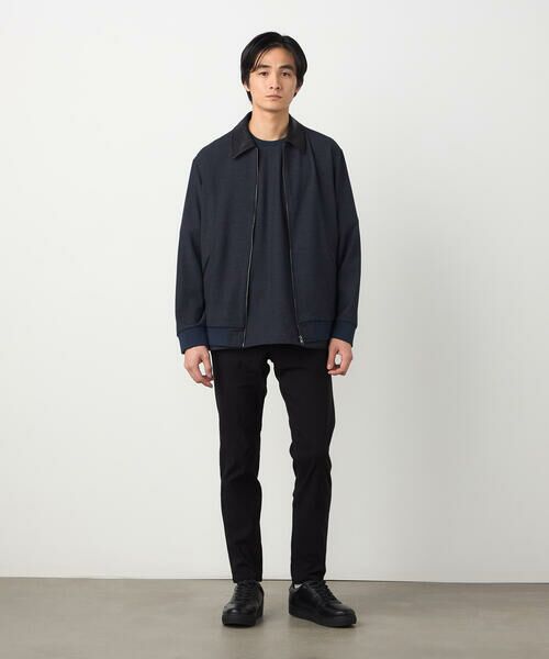 COMME CA ISM / コムサイズム カットソー | デニムライクストレッチ ５分袖プルオーバー | 詳細1