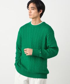 COMME CA ISM / コムサイズム ニット・セーター | ケーブル柄 クルーネックプルオーバー