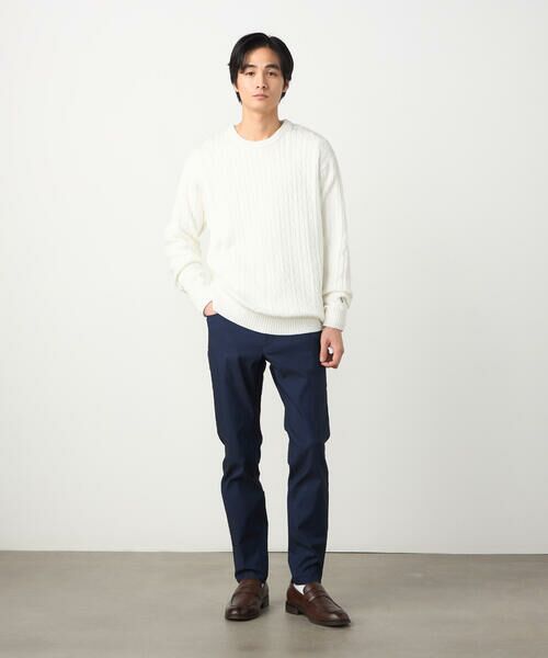 COMME CA ISM / コムサイズム ニット・セーター | ケーブル柄 クルーネックプルオーバー | 詳細1