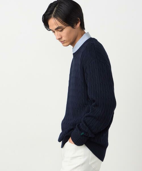 COMME CA ISM / コムサイズム ニット・セーター | ケーブル柄 クルーネックプルオーバー | 詳細8