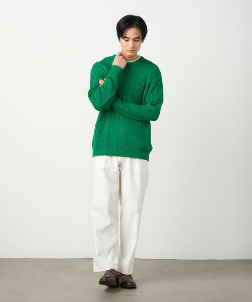 COMME CA ISM / コムサイズム ニット・セーター | ケーブル柄 クルーネックプルオーバー | 詳細21