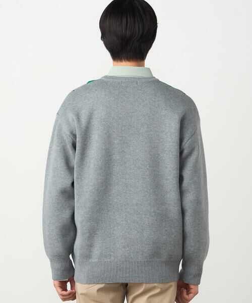 COMME CA ISM / コムサイズム ニット・セーター | アーガイル柄 クルーネックプルオーバー | 詳細6