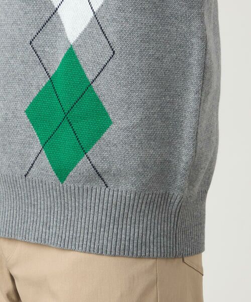 COMME CA ISM / コムサイズム ニット・セーター | アーガイル柄 クルーネックプルオーバー | 詳細9