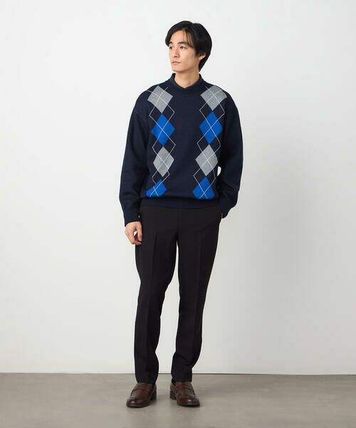 COMME CA ISM / コムサイズム ニット・セーター | アーガイル柄 クルーネックプルオーバー | 詳細12
