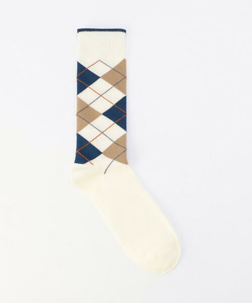 COMME CA ISM / コムサイズム ソックス | アーガイル柄 ソックス（オフホワイト）